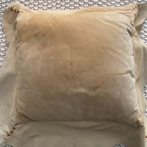 handmade hand painted Native America leather suede pillow indian pony horse OOAK - Picture 8 of 8